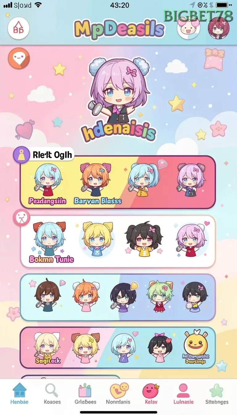 Cuplikan layar EVENTS — menu navigasi