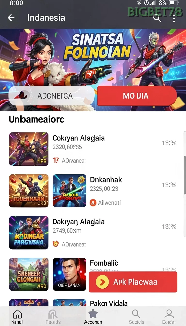 Cuplikan layar 8368SLOT — pengaturan akun