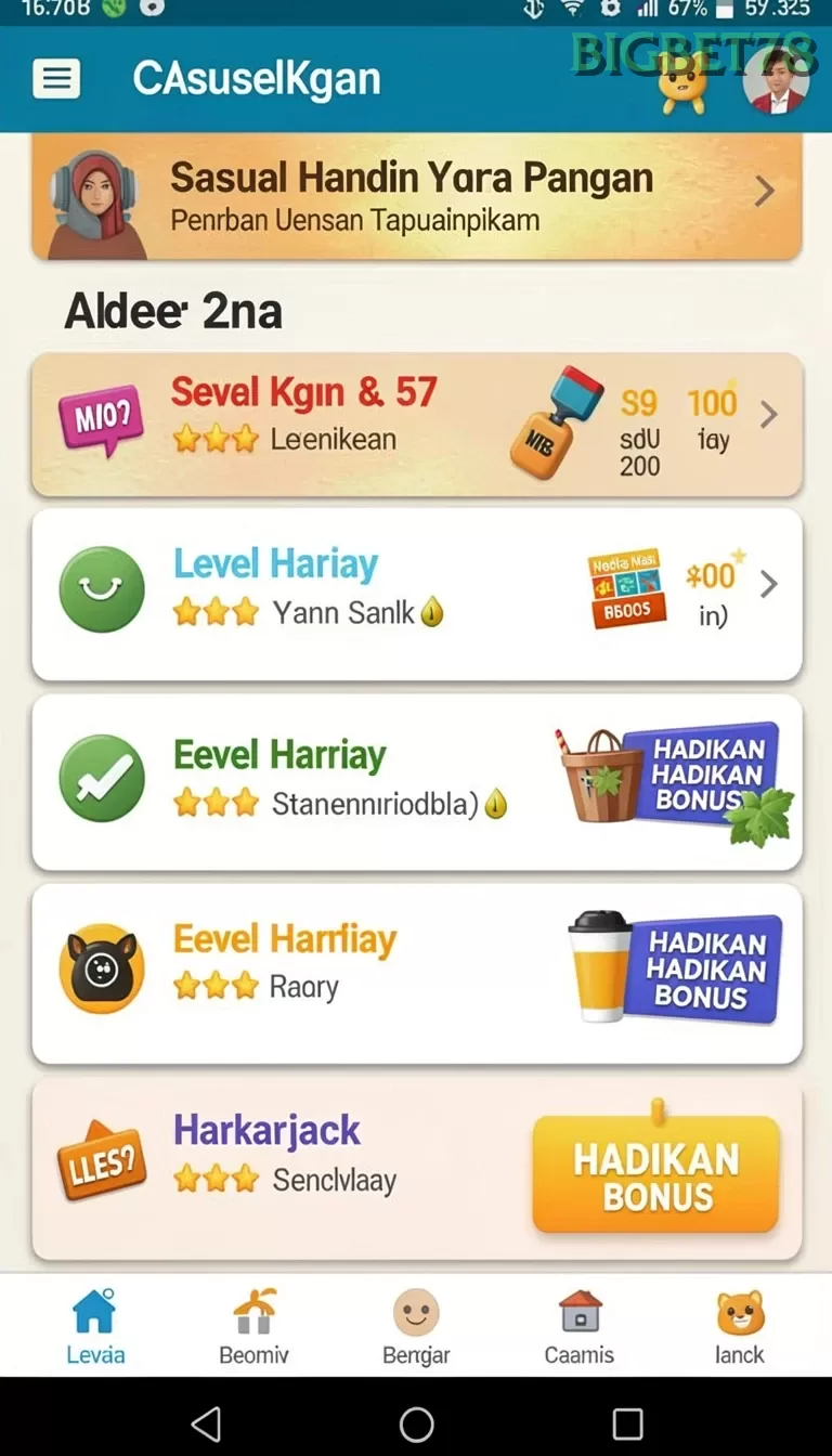 Cuplikan layar ZS999 — halaman utama