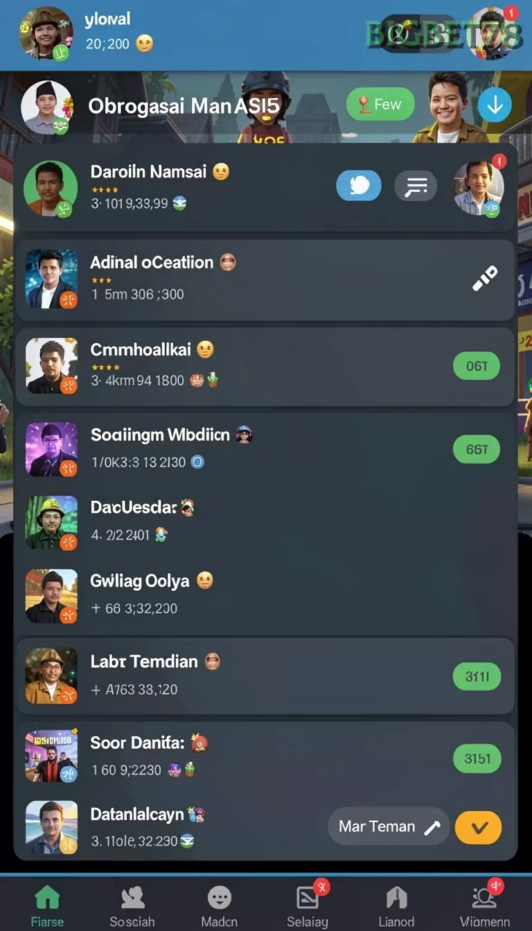 Cuplikan layar JVS88 — menu navigasi